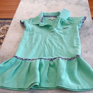 Girls' Mint Green Polo Dress Top